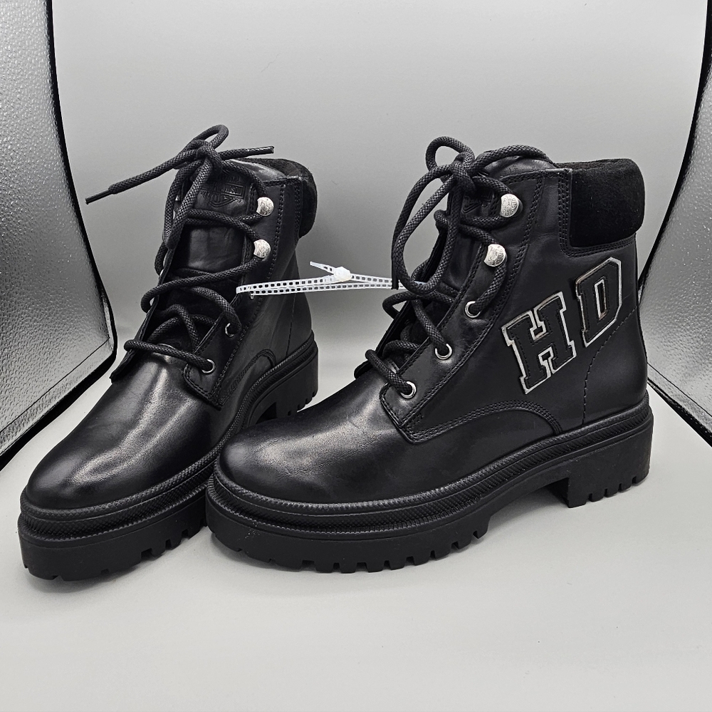 Harley Davidson 120th Anniversary Tressler Boots Woman 7.5 Motorcycle Gear HD